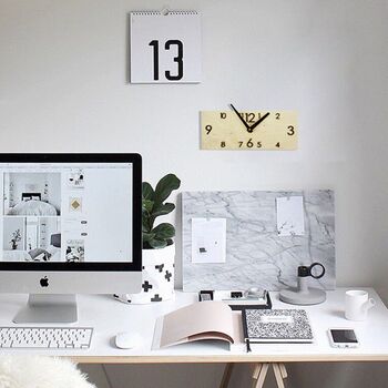 Scandi Design Minimalistic Natural Eco Wall Clock, 8 of 10