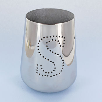 Silver Alphabet Letters Tea Light Holders By G Decor, 9 of 11