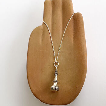 Faye Perfume Bottle Necklace In Sterling Silver, 3 of 6