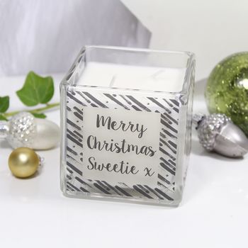 Merry Christmas Scented Square Candle For Family, 3 of 12