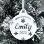 Merry Christmas Personalised Christmas Bauble, thumbnail 1 of 10