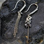Long Diamond Mismatched Waterfall Earrings, thumbnail 4 of 11