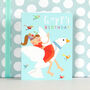 Mini Glittery Dove Birthday Card, thumbnail 4 of 4