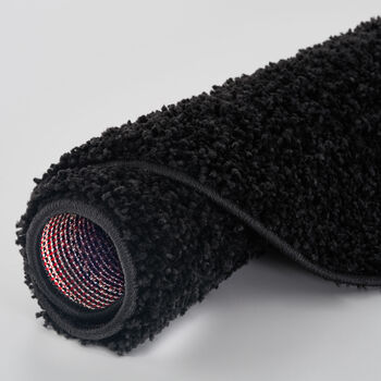 The Rugs Plain Black Shaggy Rug, 11 of 12