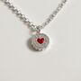 Sterling Silver Jammy Dodger Biscuit Necklace Gift, thumbnail 2 of 4
