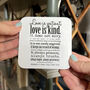 Love Is Wedding Coaster Card, thumbnail 2 of 3
