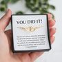 You Did It Two Hearts Bracelet – Congratulations Gift For Her, thumbnail 1 of 5
