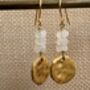 Aurora Hammered Coin Gemstone Earrings, thumbnail 6 of 8