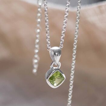 Sterling Silver Birthstone Necklaces, 9 of 12