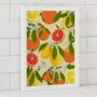 Citrus Art Print Lemon Wall Art, thumbnail 1 of 3