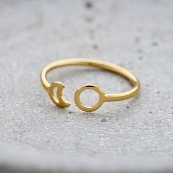 Fine Sun And Moon Open Ring, 2 of 8