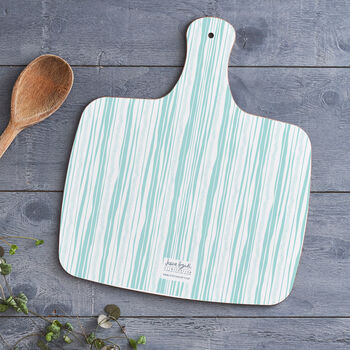Beach Huts Chopping Board In Blue Colourway, 4 of 4