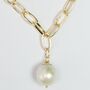 Maura Gold Plated Baroque Pearl Chunky Chain Necklace, thumbnail 3 of 4