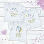 Personalised Sisters Unicorn T Shirts, thumbnail 3 of 11