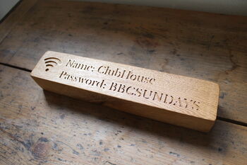 Bespoke Oak Block Novelty Signs, 2 of 8