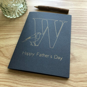 Personalised Robin Initial Father's Day Card, 4 of 12