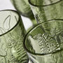 Set Of Four Botanical Fern Green Wine Goblets, thumbnail 3 of 7