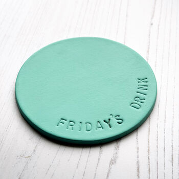 Personalised Leather Anniversary Gift Coaster For Home, 6 of 7