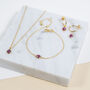 Hampton Ruby And Gold Vermeil Bracelet, thumbnail 4 of 5