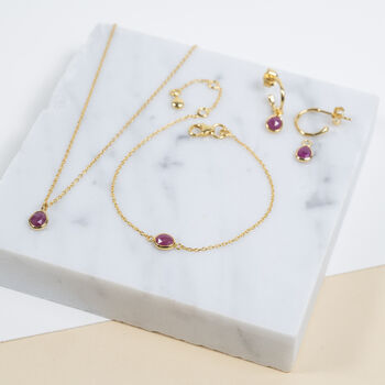 Hampton Ruby And Gold Vermeil Bracelet, 4 of 5