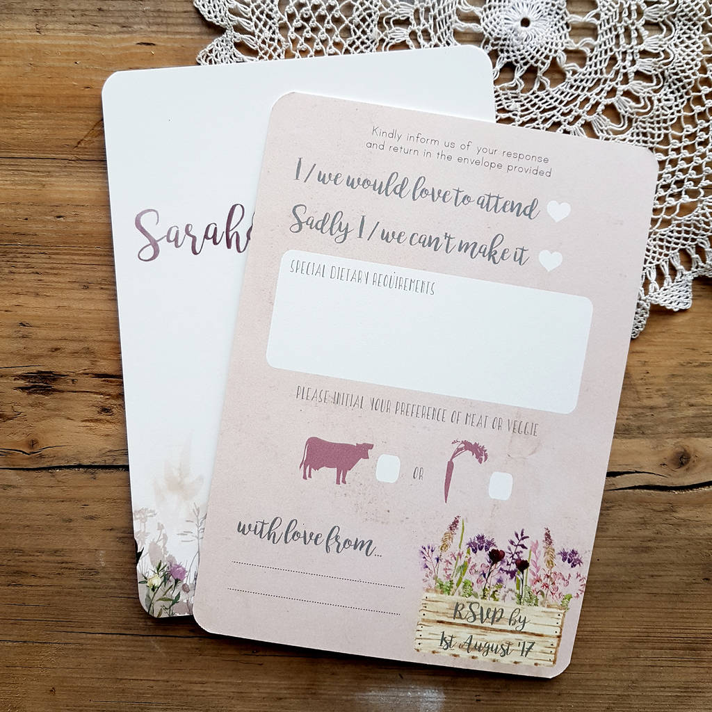 'Rustic Country' Wedding Invitations By Julia Eastwood | notonthehighstreet.com