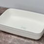 White Large Rectangular Baking Dish With Bead Detail, thumbnail 1 of 2