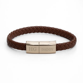 Personalised Men's Usb C To Usb A Charger Bracelet, 11 of 12