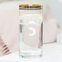 Personalised Initial Gold Banded Hi Ball Glass, thumbnail 2 of 4