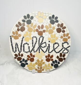 Paw Print Walkies Hanging Mosaic Sign Decoration, 3 of 5