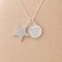 Personalised Sterling Silver Pavé Star Pendant Necklace, thumbnail 1 of 10