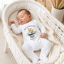 Personalised First Father’s Day Football Baby Outfit, thumbnail 4 of 8