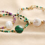 Green Crystal And Stone Beaded Bracelet, thumbnail 5 of 6