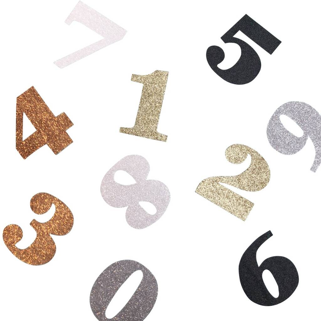 Glitter Stick On Numbers In Four Sizes By Gemima London ...