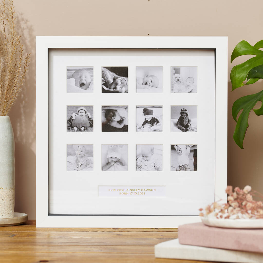 Personalised First Year Gold Foil Photo Frame, 1 of 3