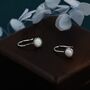 Sterling Silver White Opal Drop Earrings, thumbnail 5 of 12