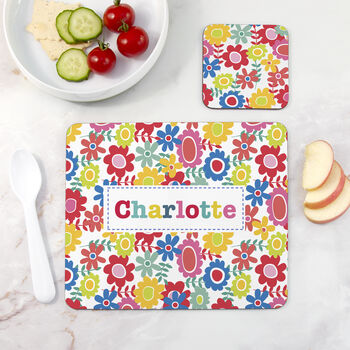 Personalised Girl's Patterned Placemat Set, 8 of 12