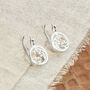 Sterling Silver White Horse Wave Dangly Earrings, thumbnail 2 of 4