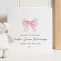 Personalised New Baby Girl Card Welcome To The World, thumbnail 1 of 7