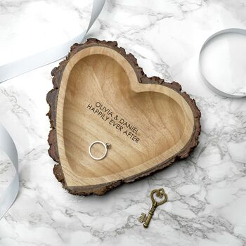 Personalised Wooden Heart Dish, 7 of 7