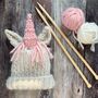 Unicorn Dream Beanie Hat Diy Knitting Kit, thumbnail 1 of 3