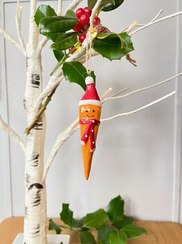 Ceramic Christmas Carrot Decoration, 2 of 4