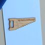 'My Dad Is Sawsome!' Wooden Token And Card, thumbnail 2 of 2