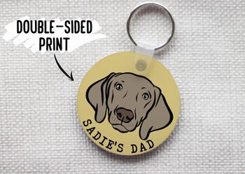 Weimaraner Dog Keyring, 4 of 6