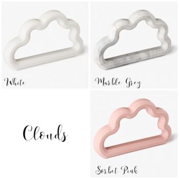 Silicone Cloud Shape Teether Pink White Black Available, 3 of 8