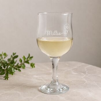 Engraved Wine Glass Personalised 18th Birthday Gift, 3 of 11
