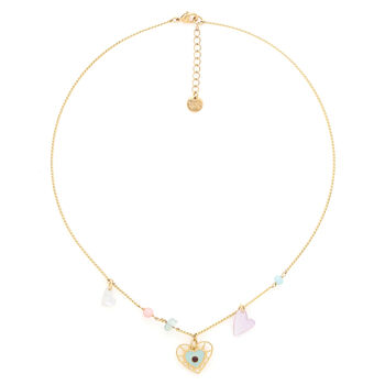Three Hearts Short Necklace, 2 of 3
