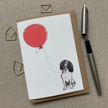 Personalised Springer Spaniel Birthday Card, 2 of 7