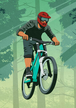 Personalised Mountain Bike Forest Trail Race Poster, 4 of 7
