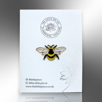 Enamel Bee Pin Badge, Bee Brooch, Birthday, Christmas Gift For Bee Lovers, 4 of 8