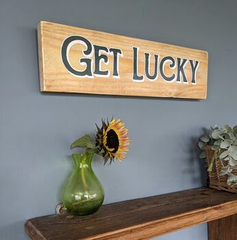 Personalised Retro Hand Painted Vintage Wood Sign, 2 of 2